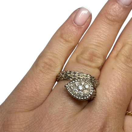 BOUCHERON "Serpent de Bohème S" Toi & Moi Ring in white gold and diamonds