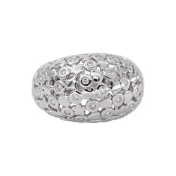 White Gold Diamond Dome Ring
