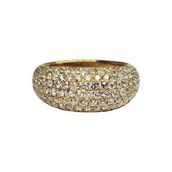 Bague Pavée en or jaune et diamants