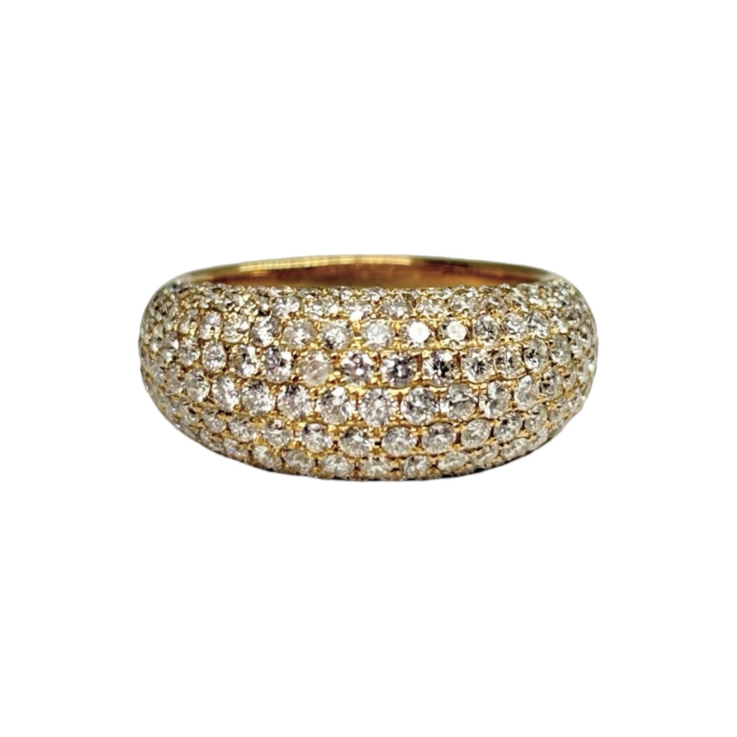 Bague Pavée en or jaune et diamants