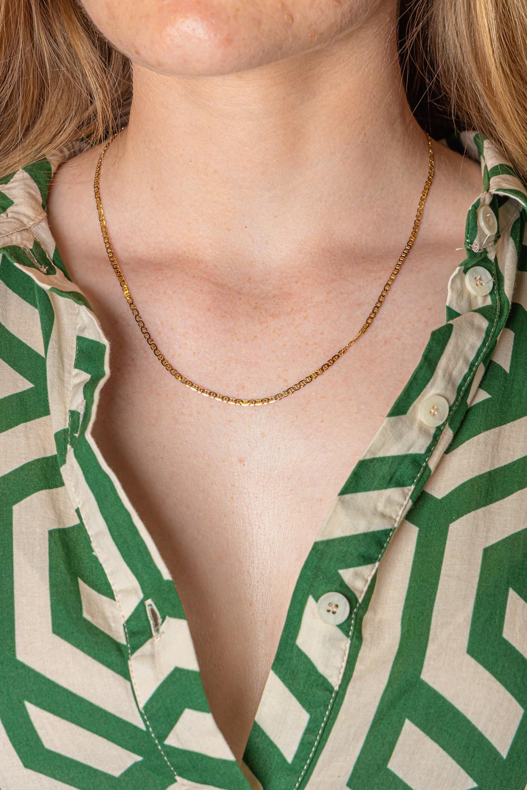 Collier  Maille marine  Or jaune