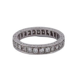 White Gold and Diamond Wedding Band