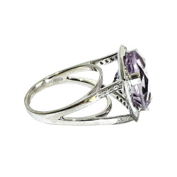 MAUBOUSSIN "Mes coules à toi" Solitaire Ring in white gold, with Amethyst and Diamonds