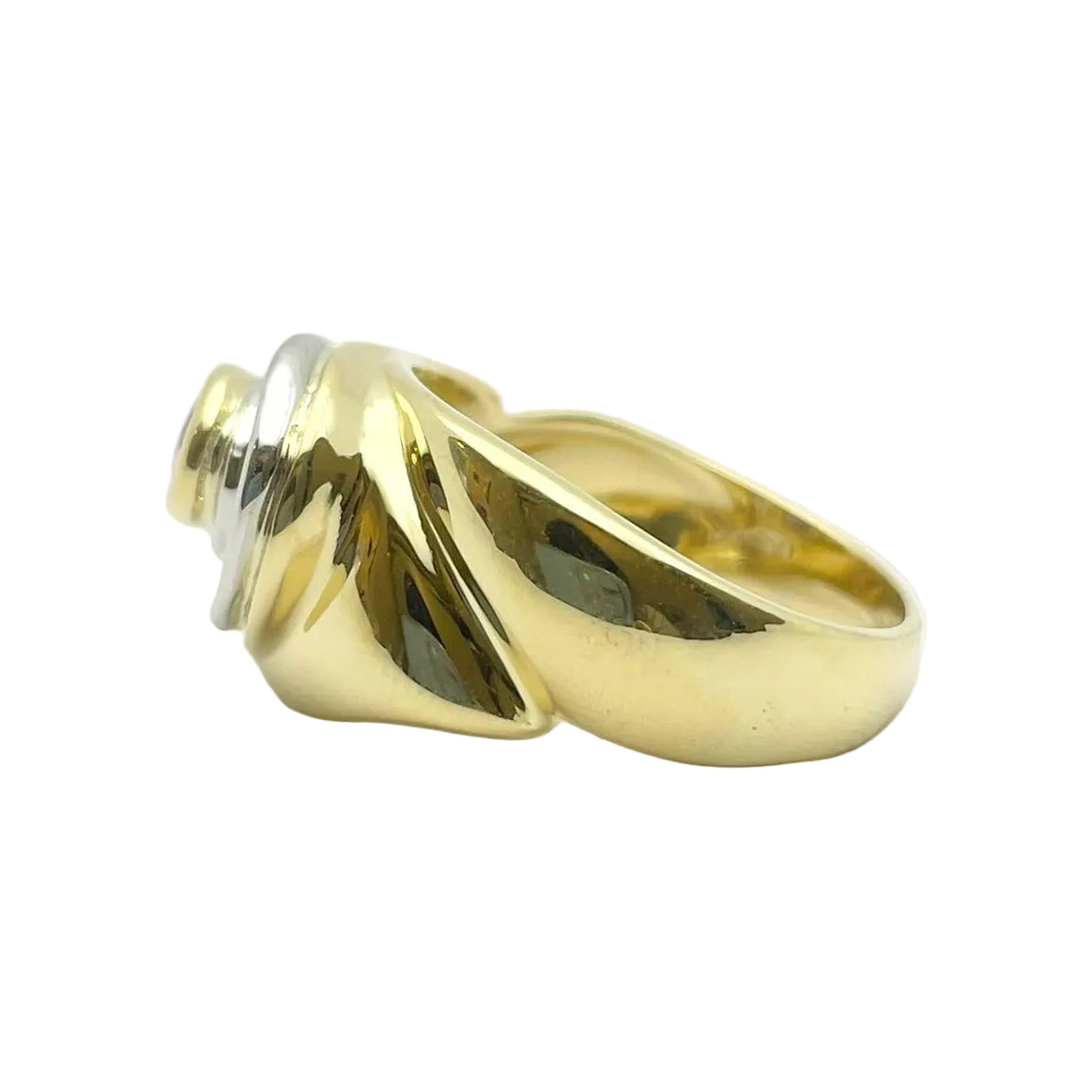 White gold, Yellow gold, Ruby and Diamond Ring