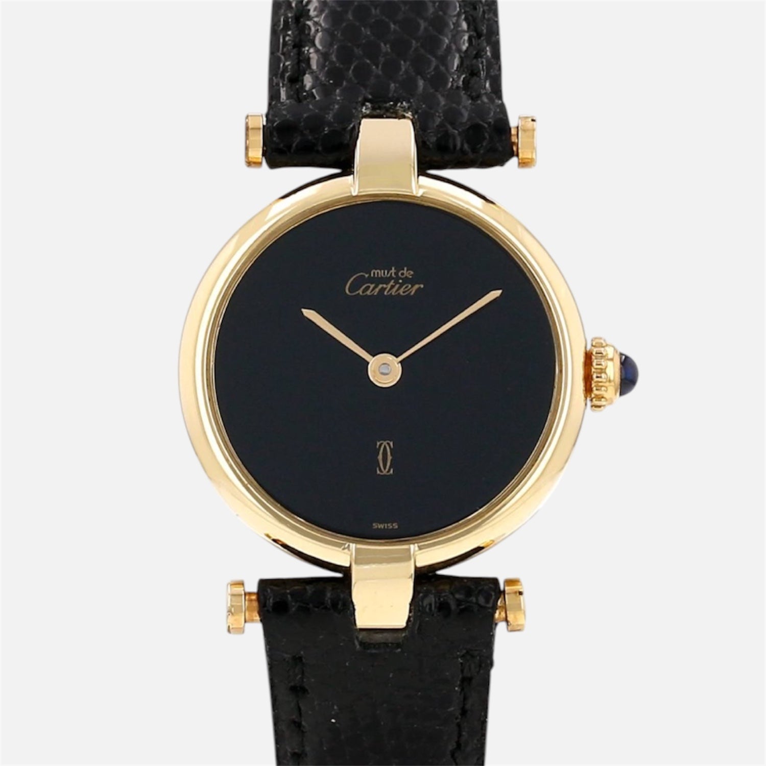 CARTIER "Must de Cartier" Watch in Vermeil and Leather