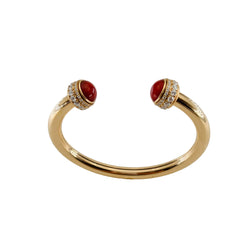 PIAGET "Possession" Bangle in rose gold, carnelian, and diamonds