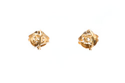 Yellow gold and Sapphire Lever-back Earrings