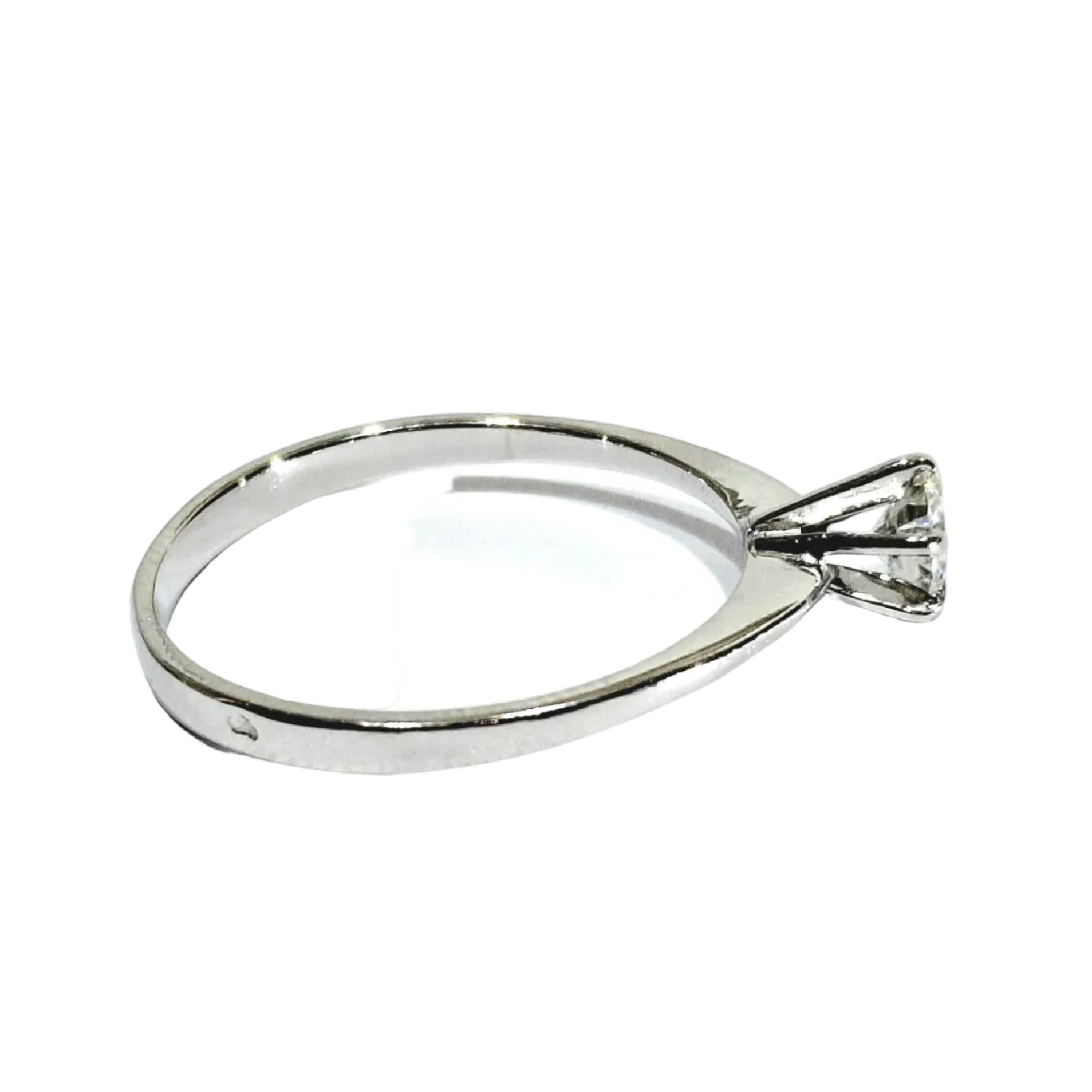 White Gold and Diamond Solitaire Ring