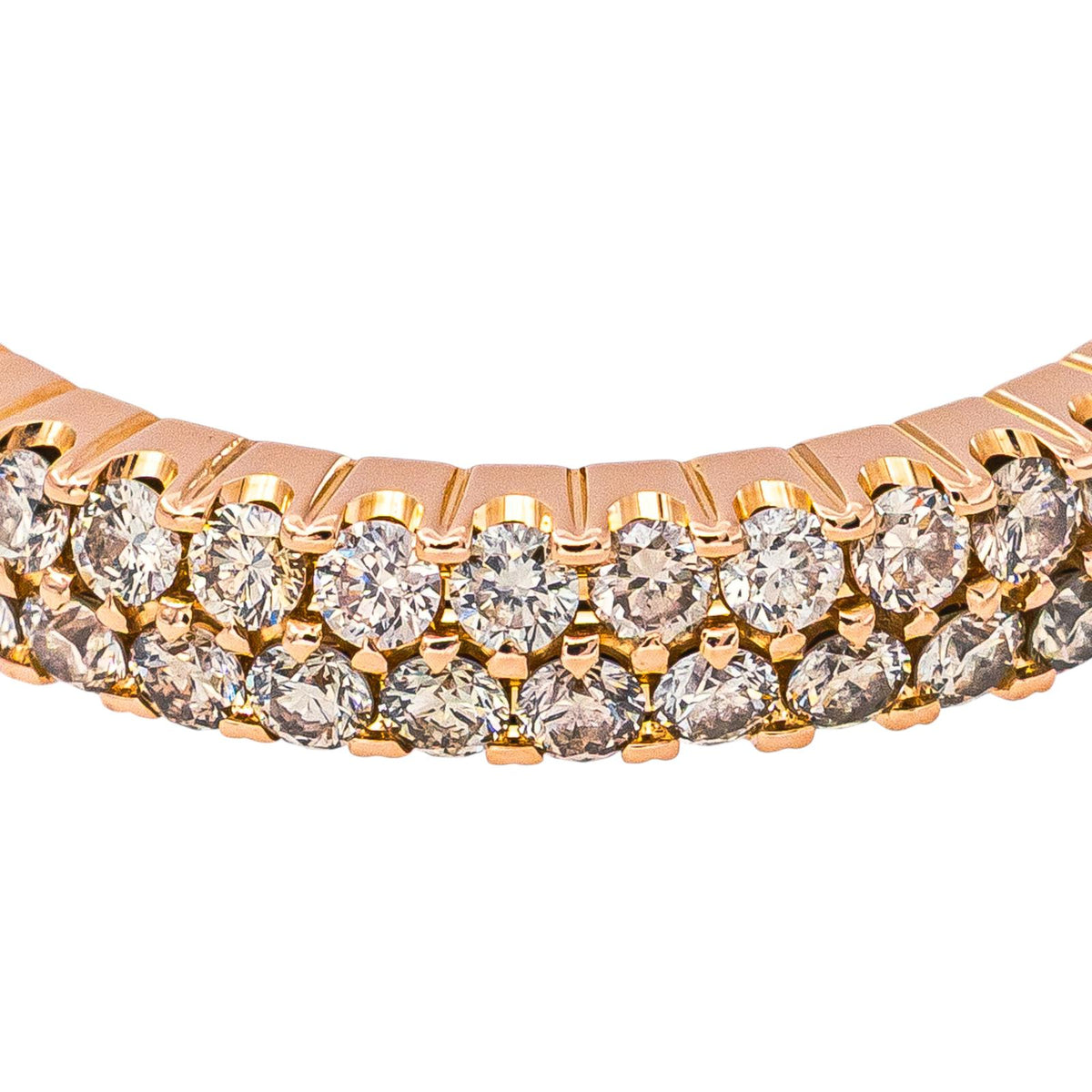 American-Style Rose Gold Diamond Wedding Band