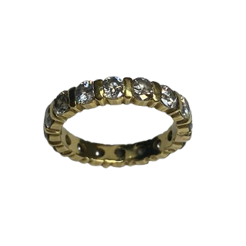 Yellow Gold and Diamond Wedding Band