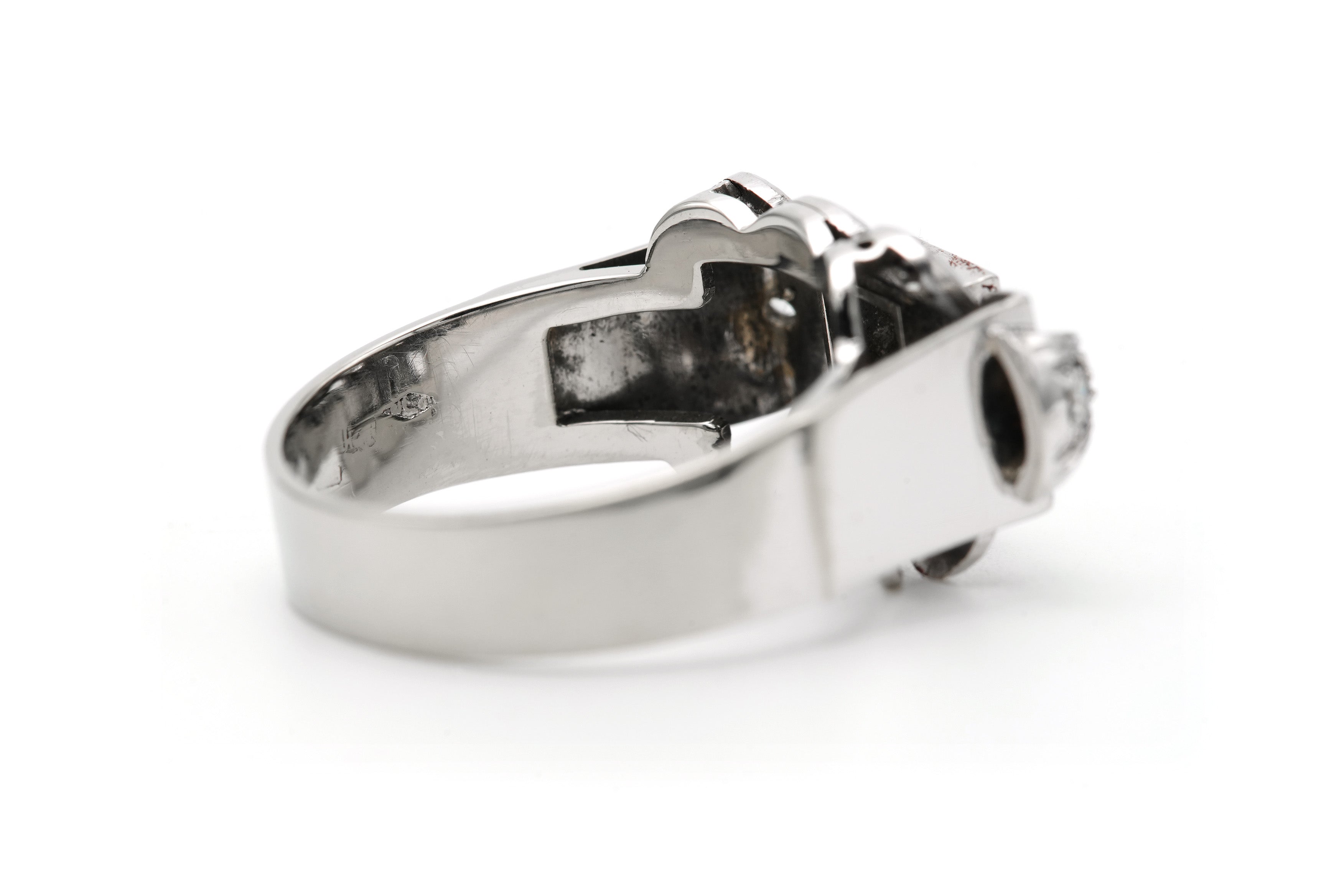 Bague Tank en or blanc et diamants