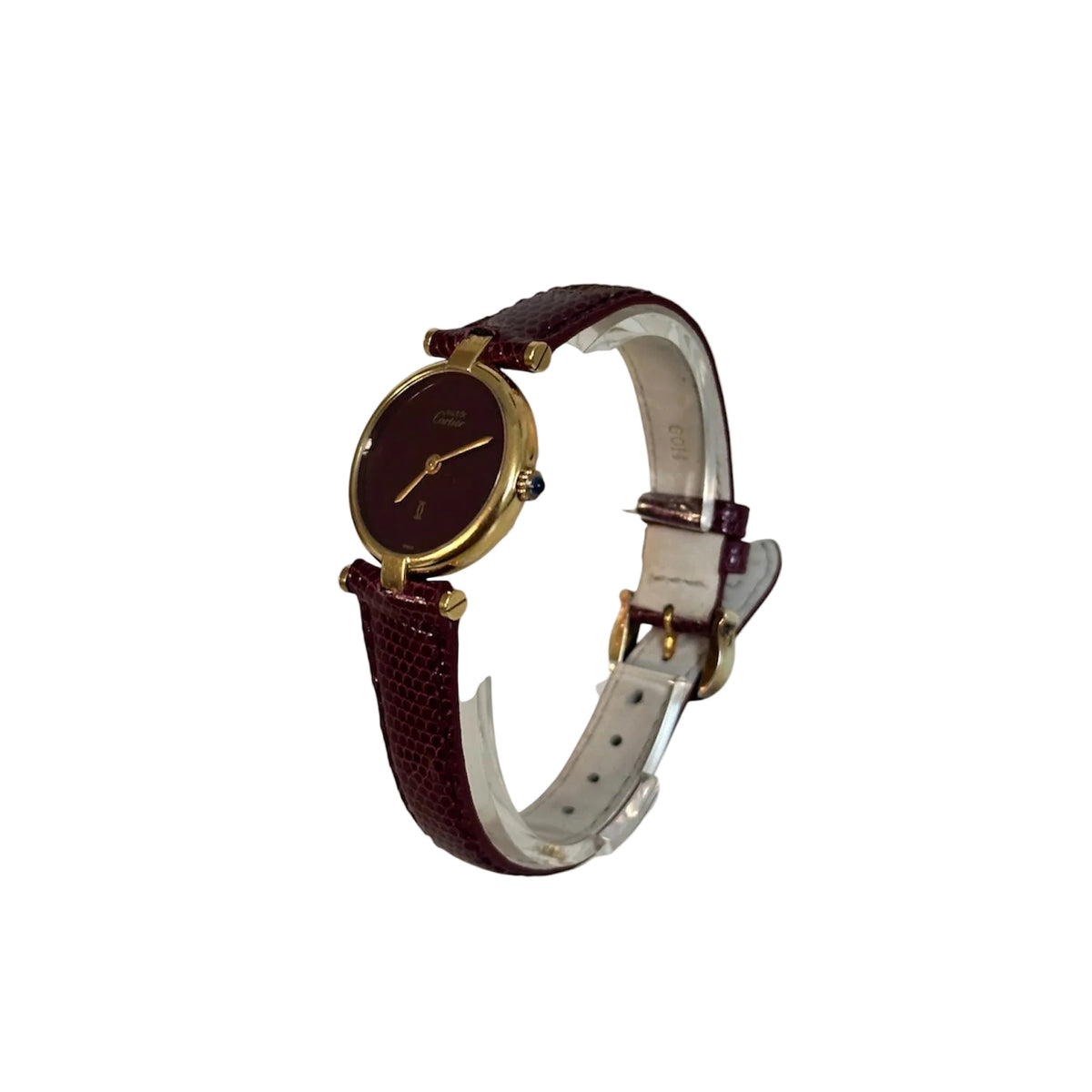 CARTIER "Vendôme" Watch in Vermeil and Leather