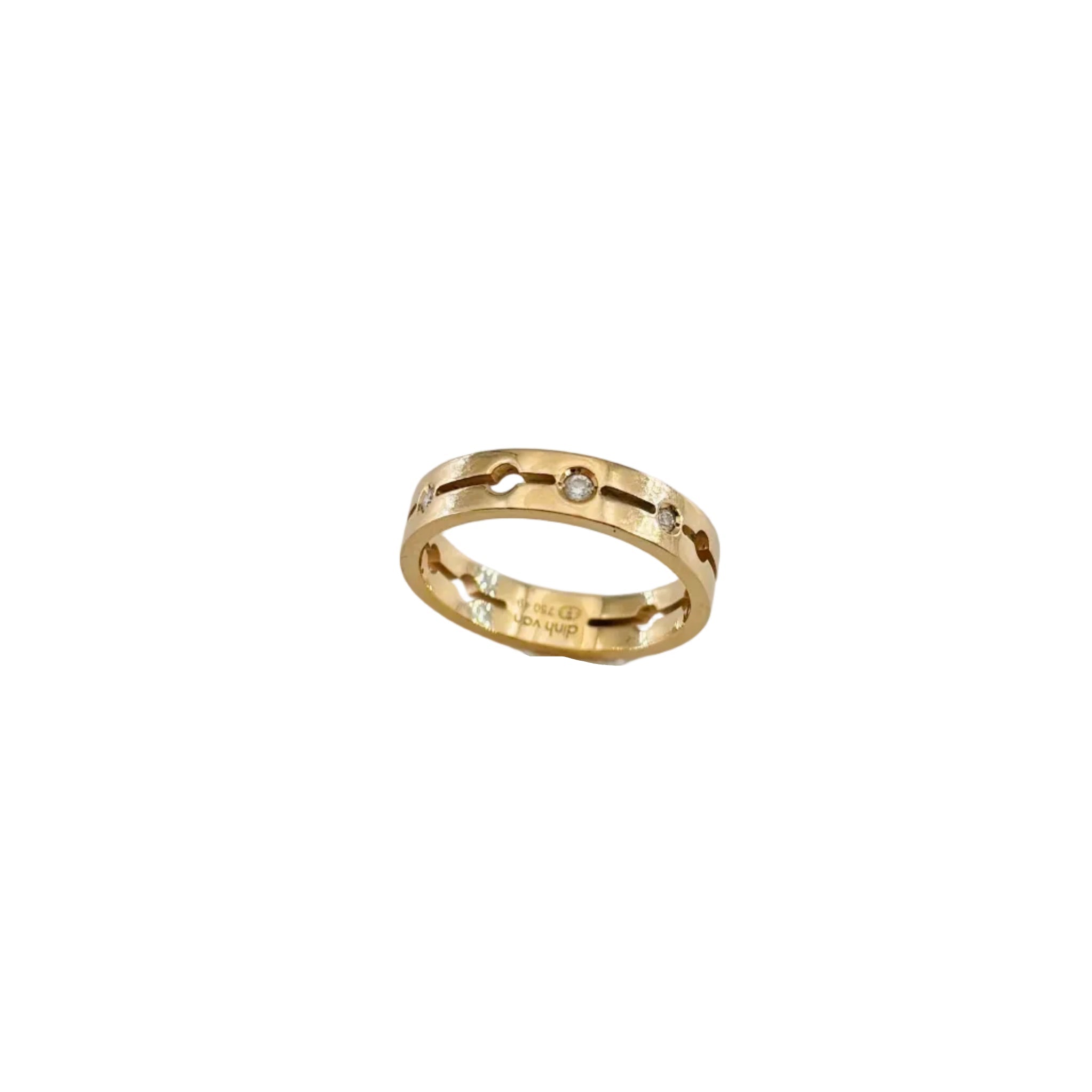 DINH VAN "Pulse" PM Ring in Rose gold and Diamonds