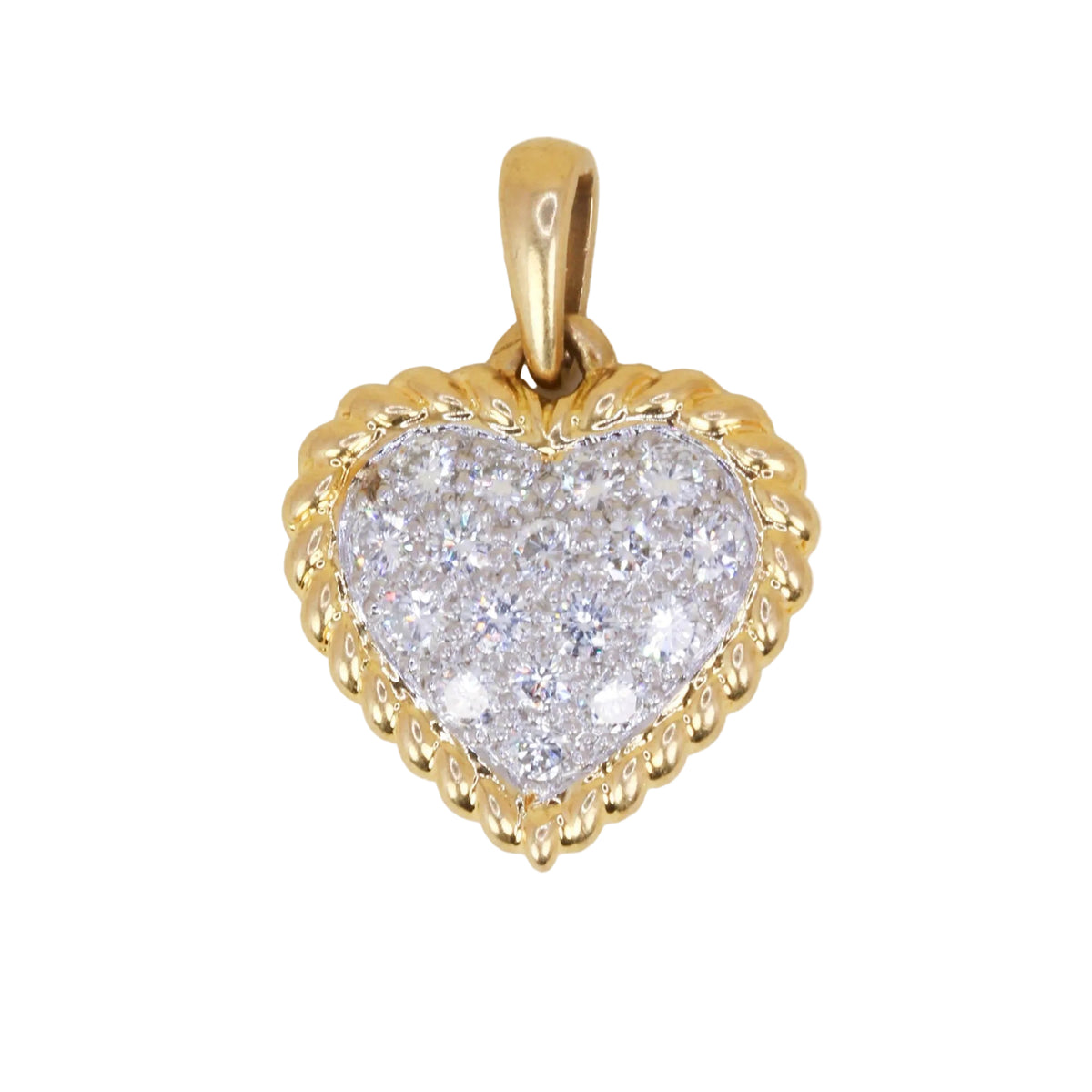 Yellow gold, Platinum, and Diamond pendant
