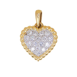 Yellow gold, Platinum, and Diamond pendant