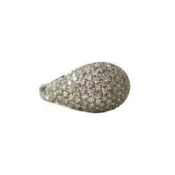 White Gold and Diamond Dome Ring