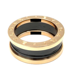 BULGARI "B.Zero1" Band Ring in rose gold and ceramic