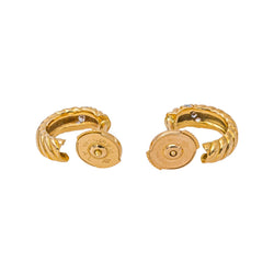 Boucles d'oreilles Créoles Or jaune Diamant