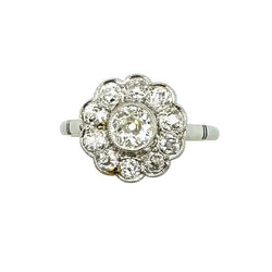 Daisy Ring in Platinum and Diamonds