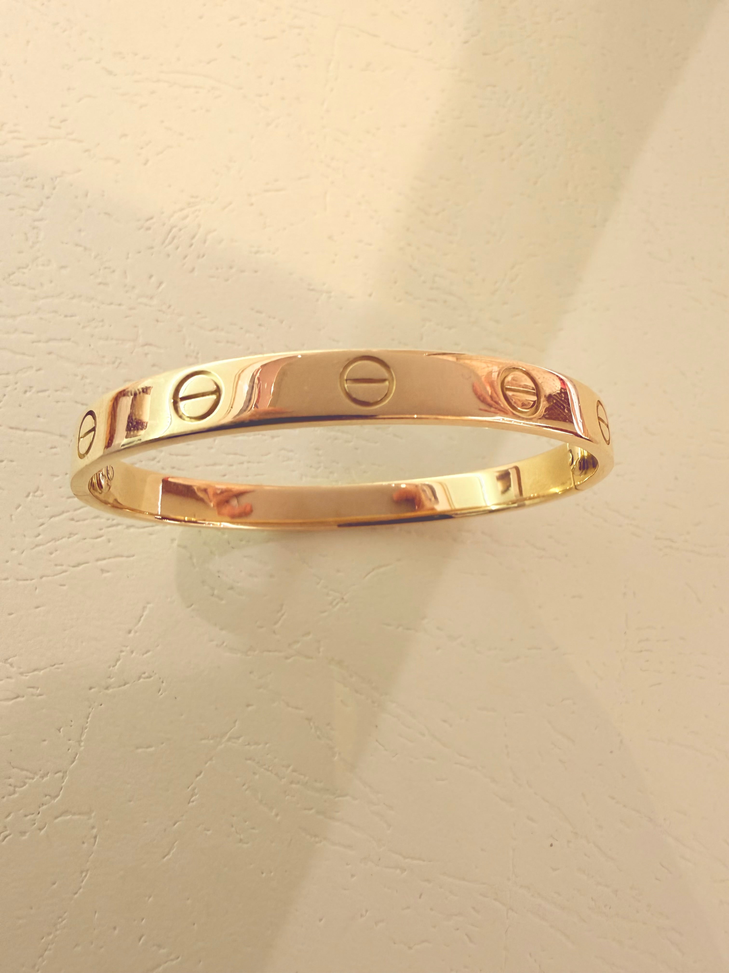 CARTIER "Love" Yellow Gold Bangle Bracelet