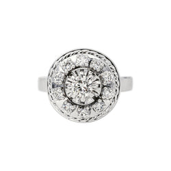 Bague Marguerite Or blanc Diamant