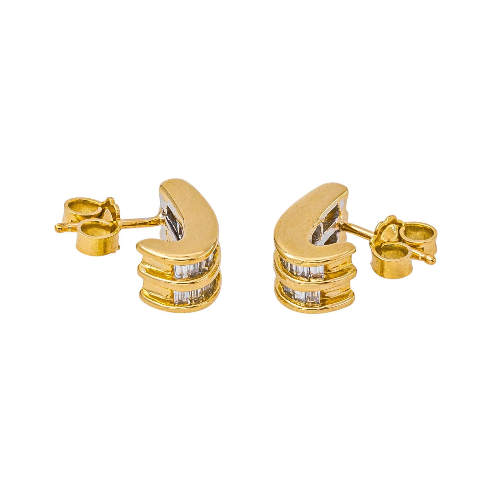 Yellow gold Diamond Earrings