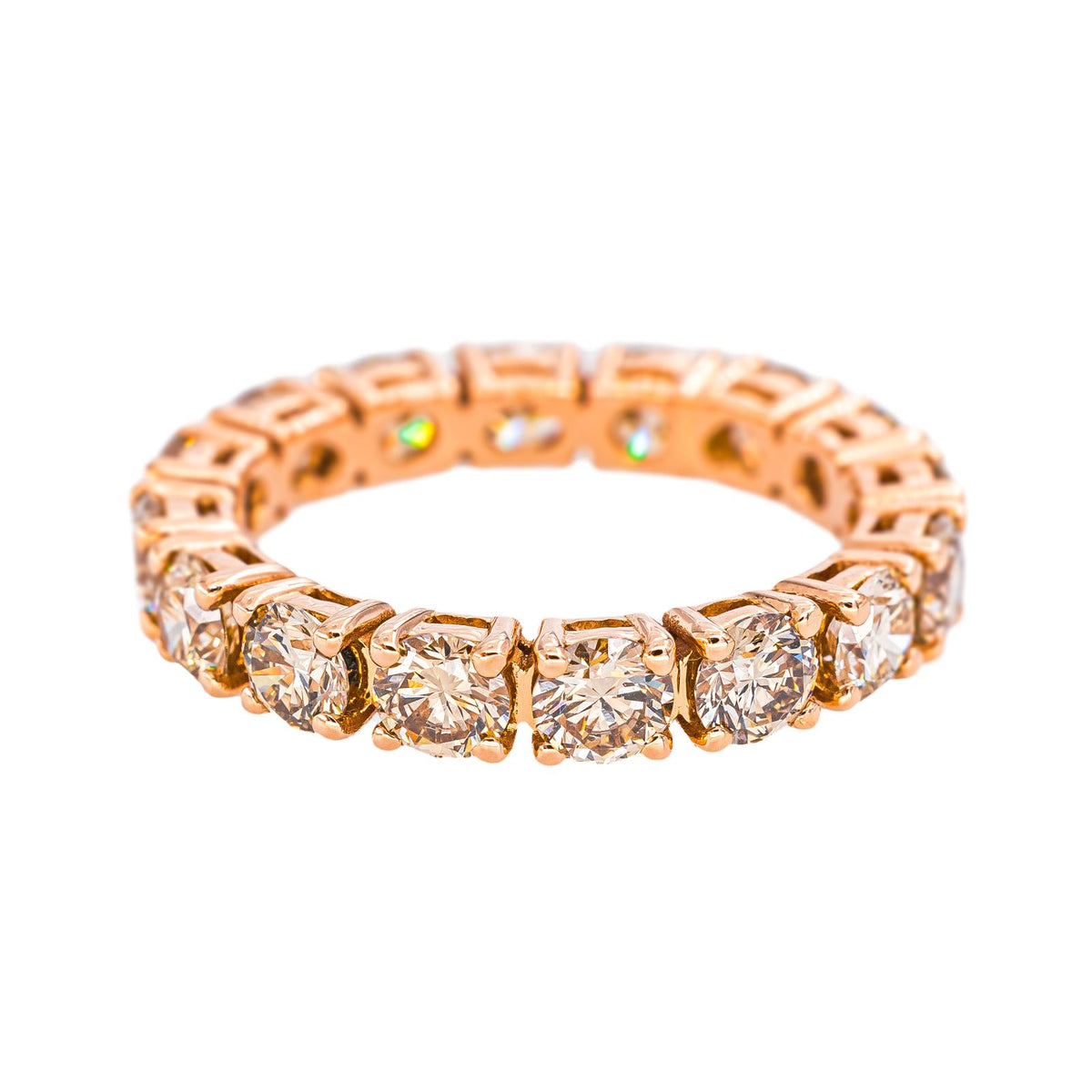 American-Style Wedding Band in Rose gold with Diamonds