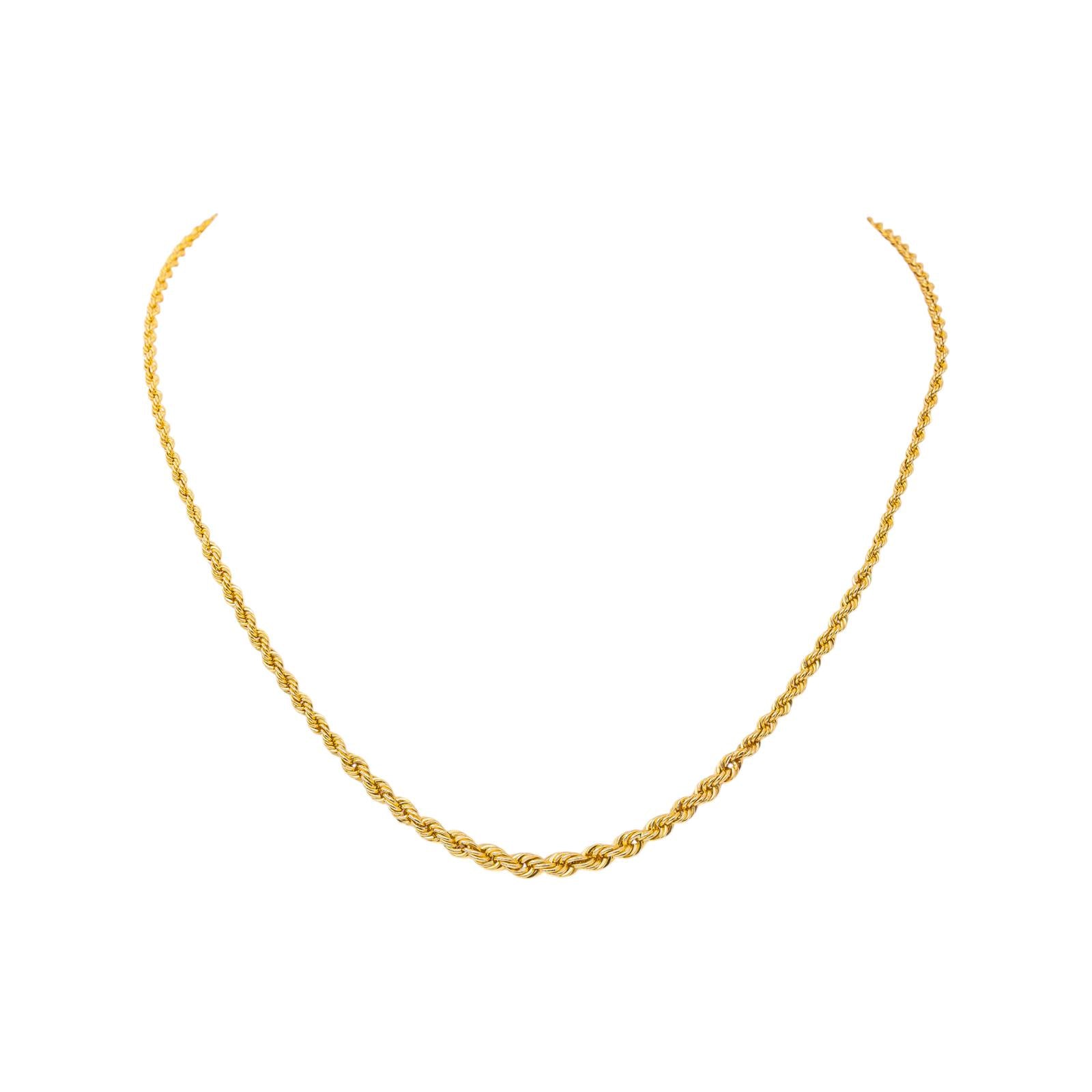 Yellow Gold Rope-Link Necklace