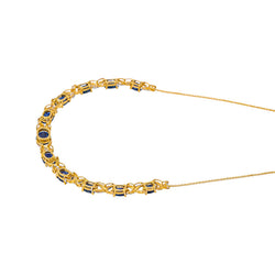Yellow gold Sapphire Necklace