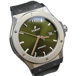 HUBLOT "Classic Fusion" Watch in Titanium and Rubber