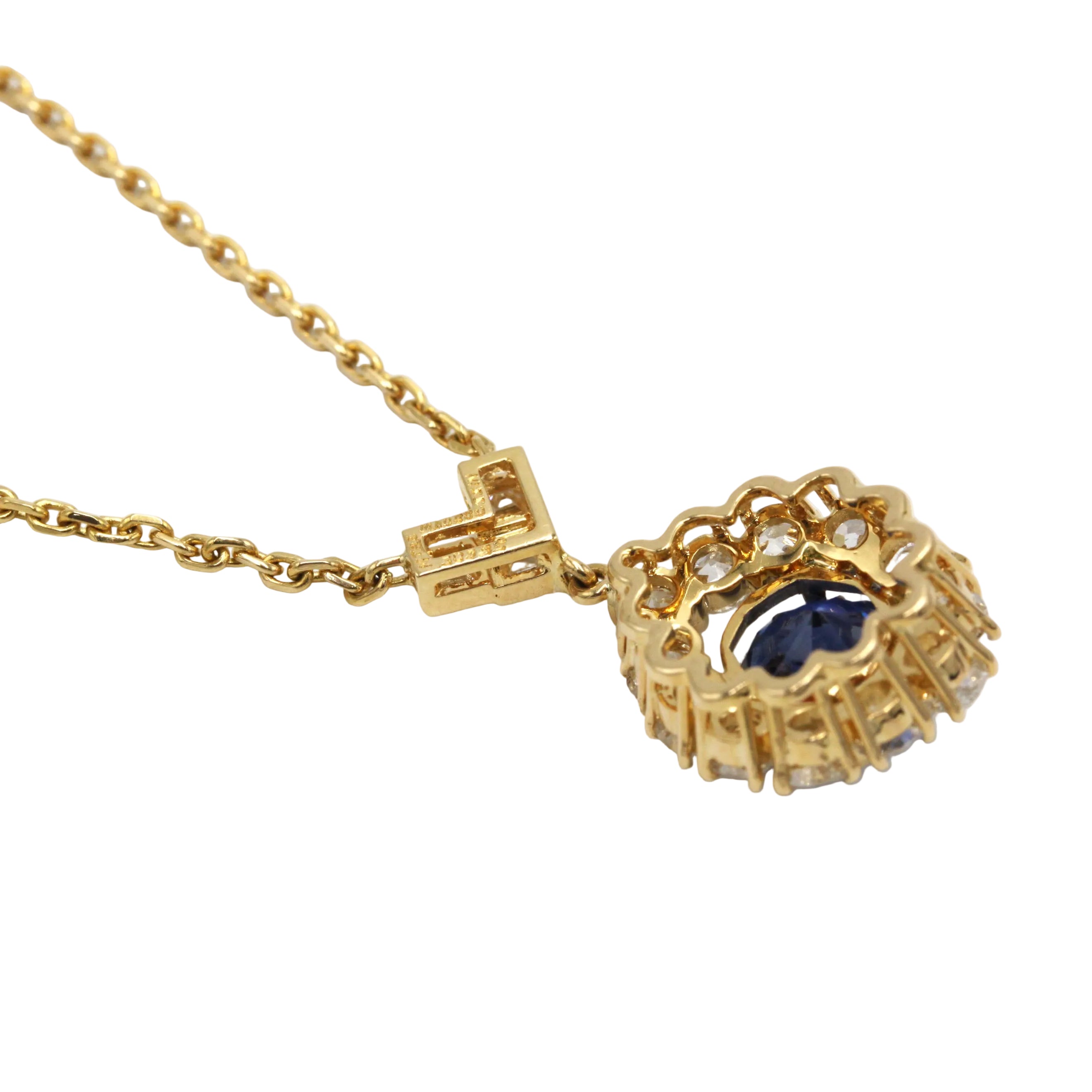 MAUBOUSSIN Pendant Necklace in yellow gold, sapphire, and diamonds