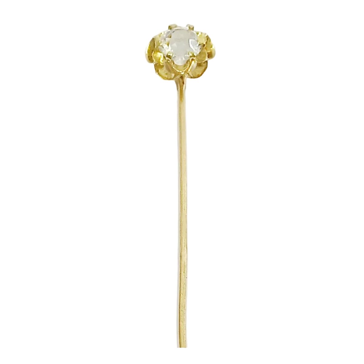 Epingle à cravate en or rose et zircon - Castafiore