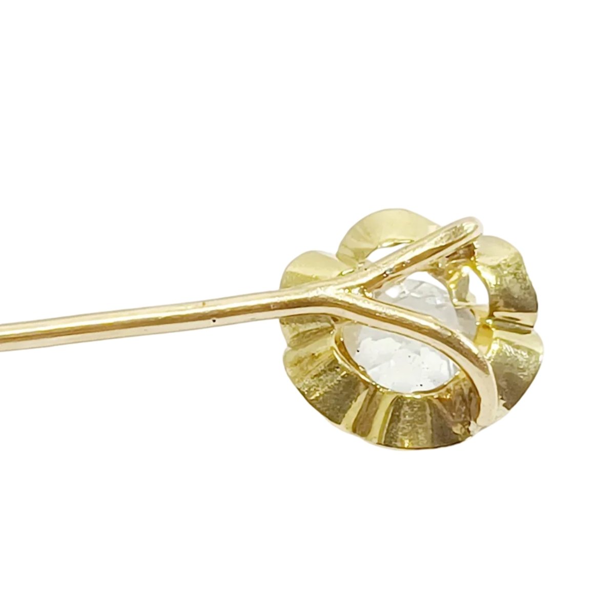 Epingle à cravate en or rose et zircon - Castafiore