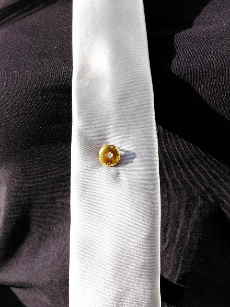 Épingle à Cravate Or Et Diamant - Castafiore