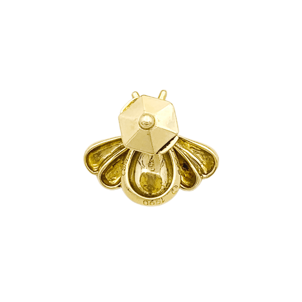 Épingle CARTIER en or jaune, émail et rubis - Castafiore