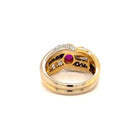 Estate 2 Carat Ruby Diamond Cocktail Ring - Castafiore