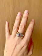 Estate 2 Carat Ruby Diamond Cocktail Ring - Castafiore