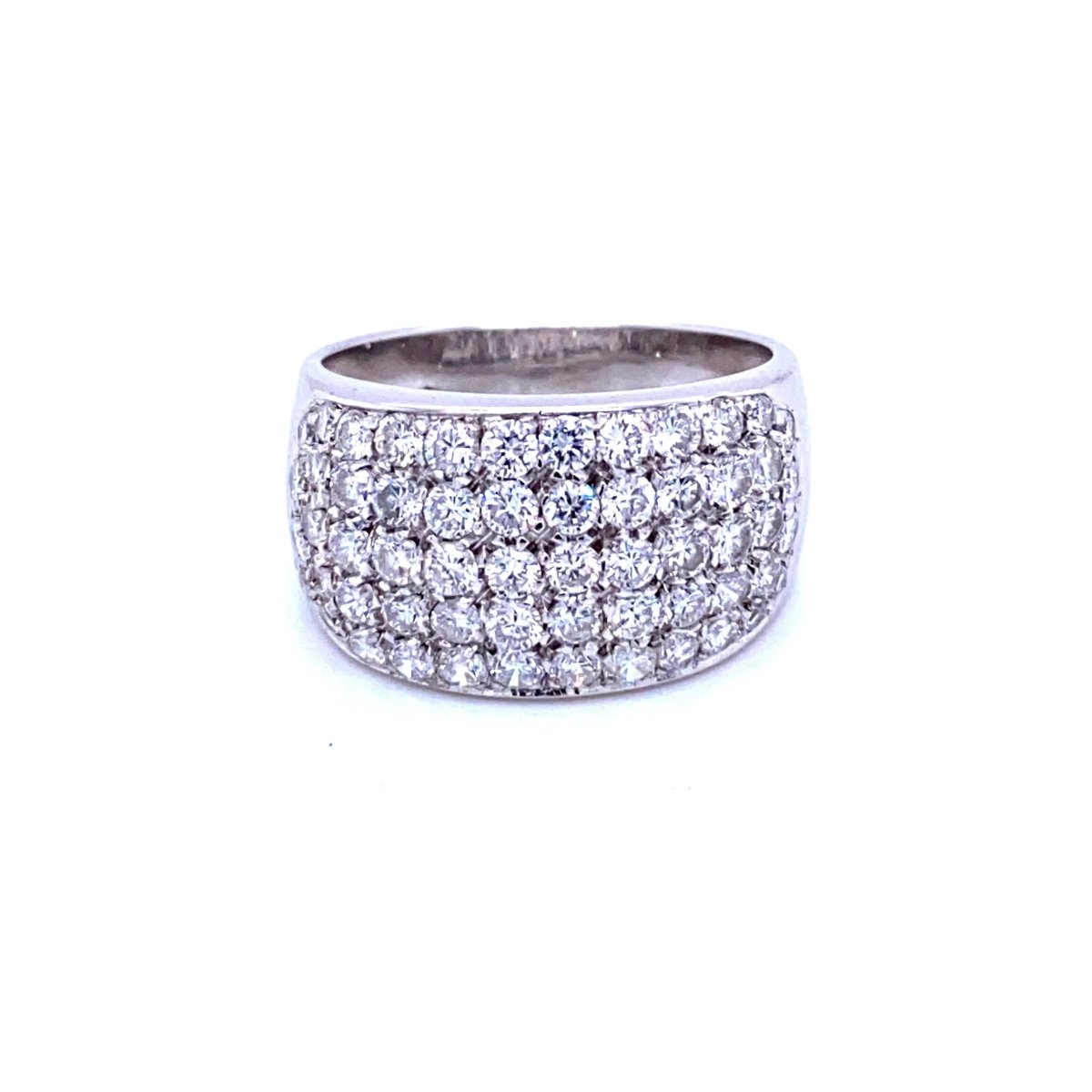 Estate 3 Carat Diamond Pavé Gold Band Ring - Castafiore