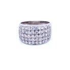 Estate 3 Carat Diamond Pavé Gold Band Ring - Castafiore