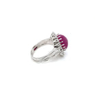 Estate 8.50 Carat Natural Ruby Cabochon Diamond Ring - Castafiore