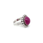 Estate 8.50 Carat Natural Ruby Cabochon Diamond Ring - Castafiore