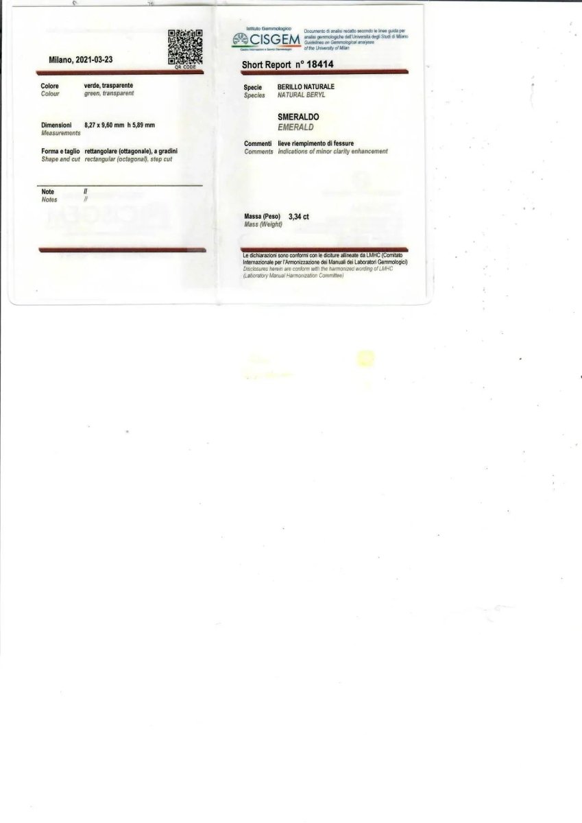 Estate Certified 3,33 Carat Natural Emerald Diamonds Gold Ring - Castafiore