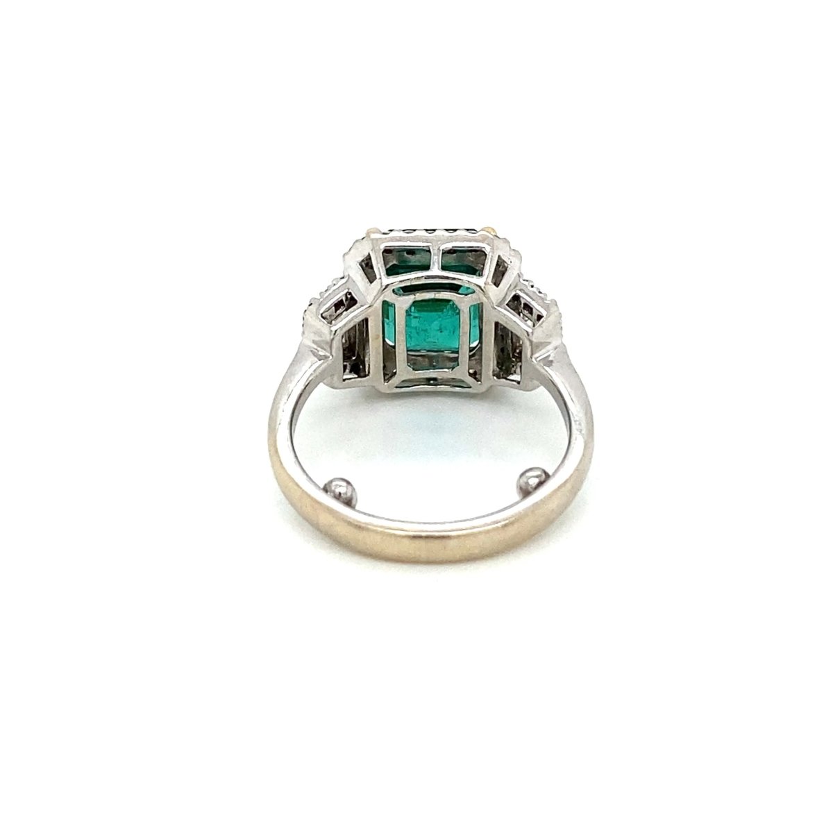 Estate Certified 3,33 Carat Natural Emerald Diamonds Gold Ring - Castafiore