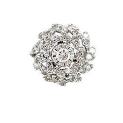 Estate Diamond Gold Cluster Ring - Castafiore
