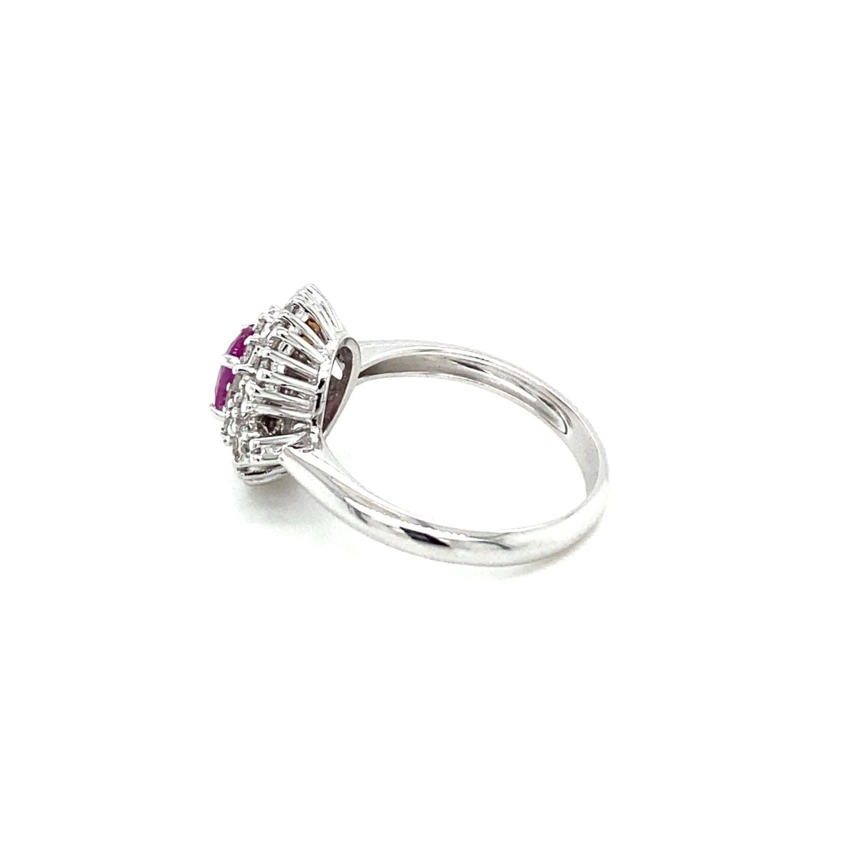 Estate Italian Ruby Diamond Engagement Ring - Castafiore
