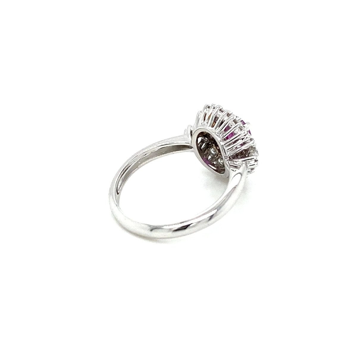 Estate Italian Ruby Diamond Engagement Ring - Castafiore