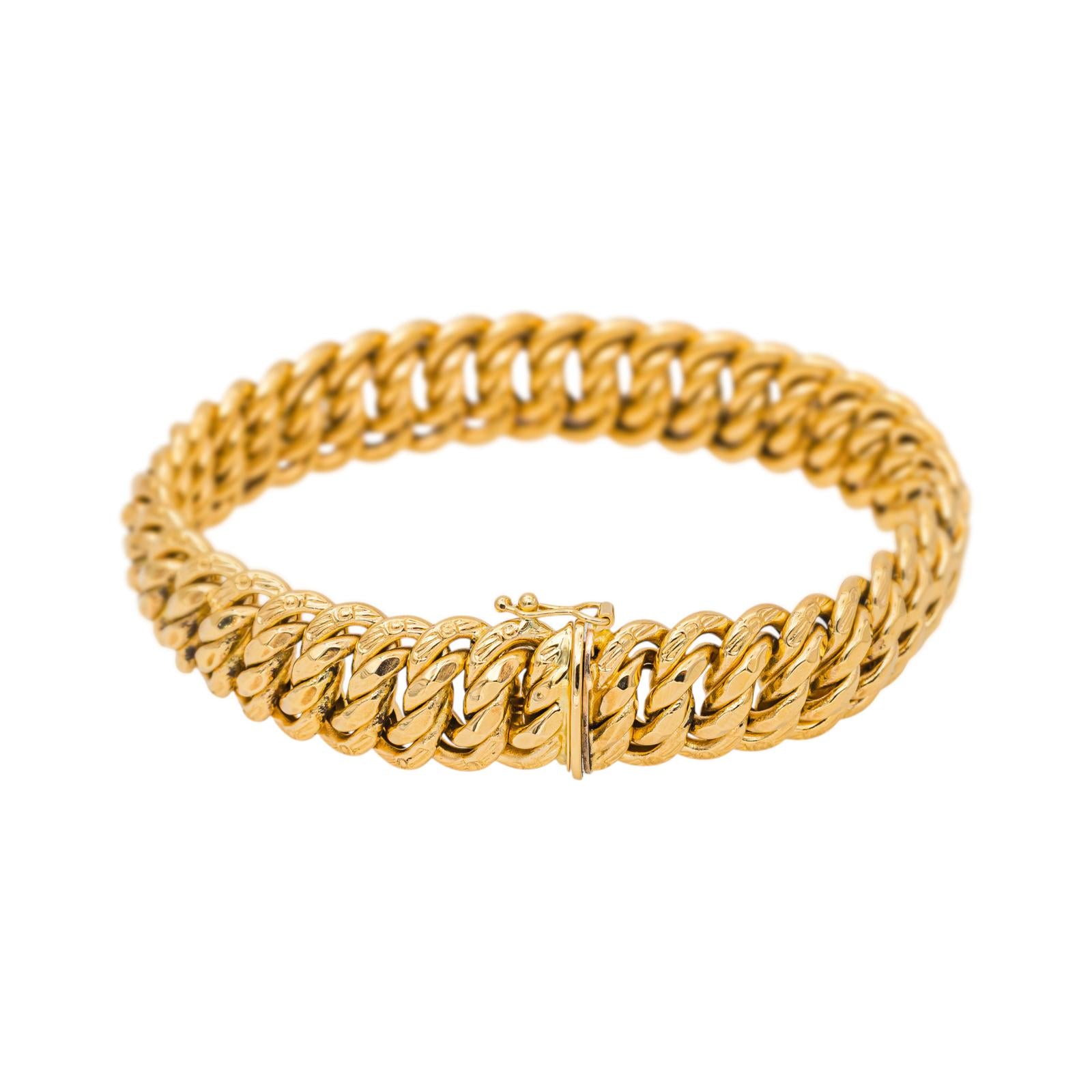 Bracelet Maille américaine Or jaune