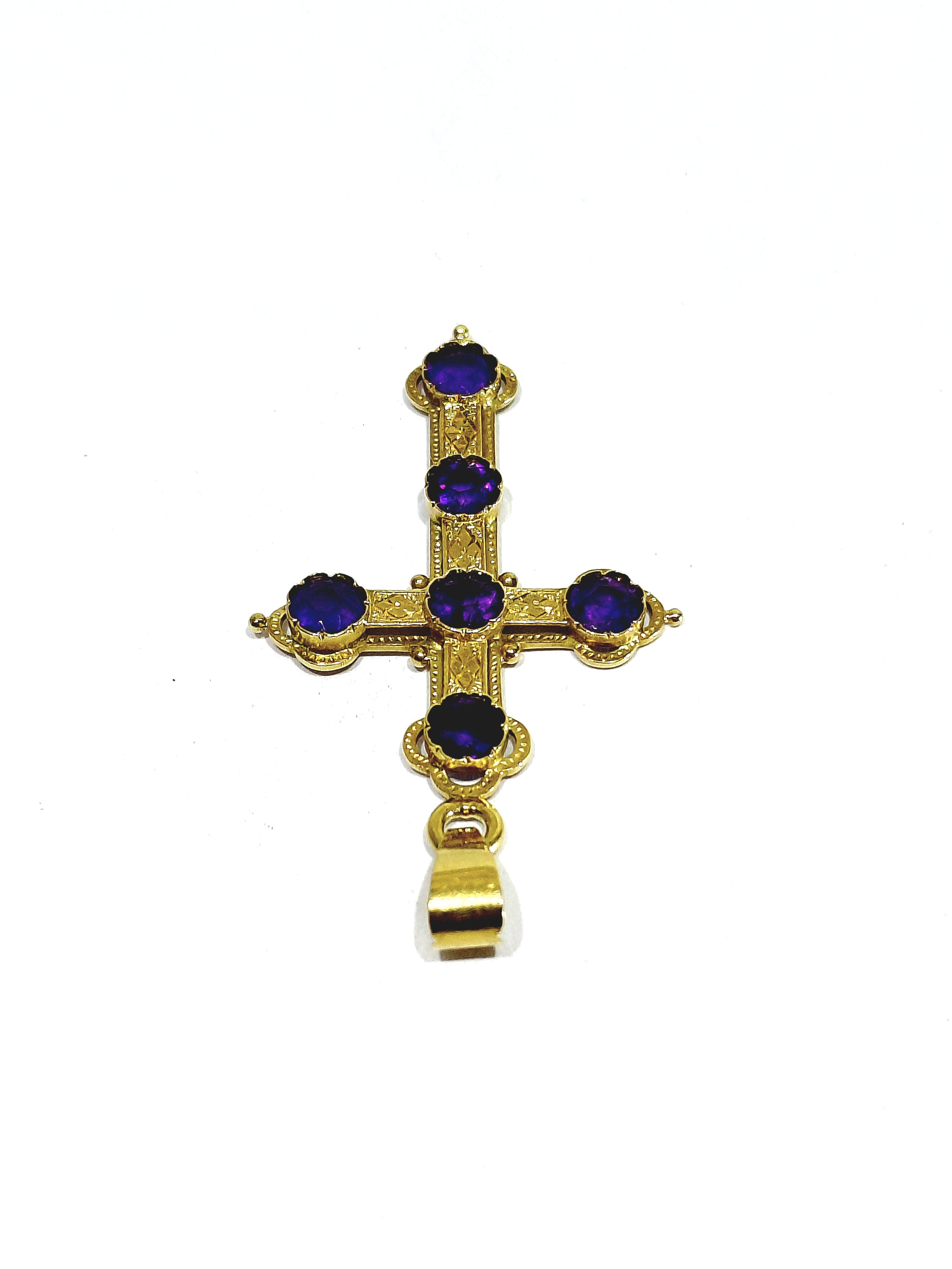Gold and Amethyst Cross