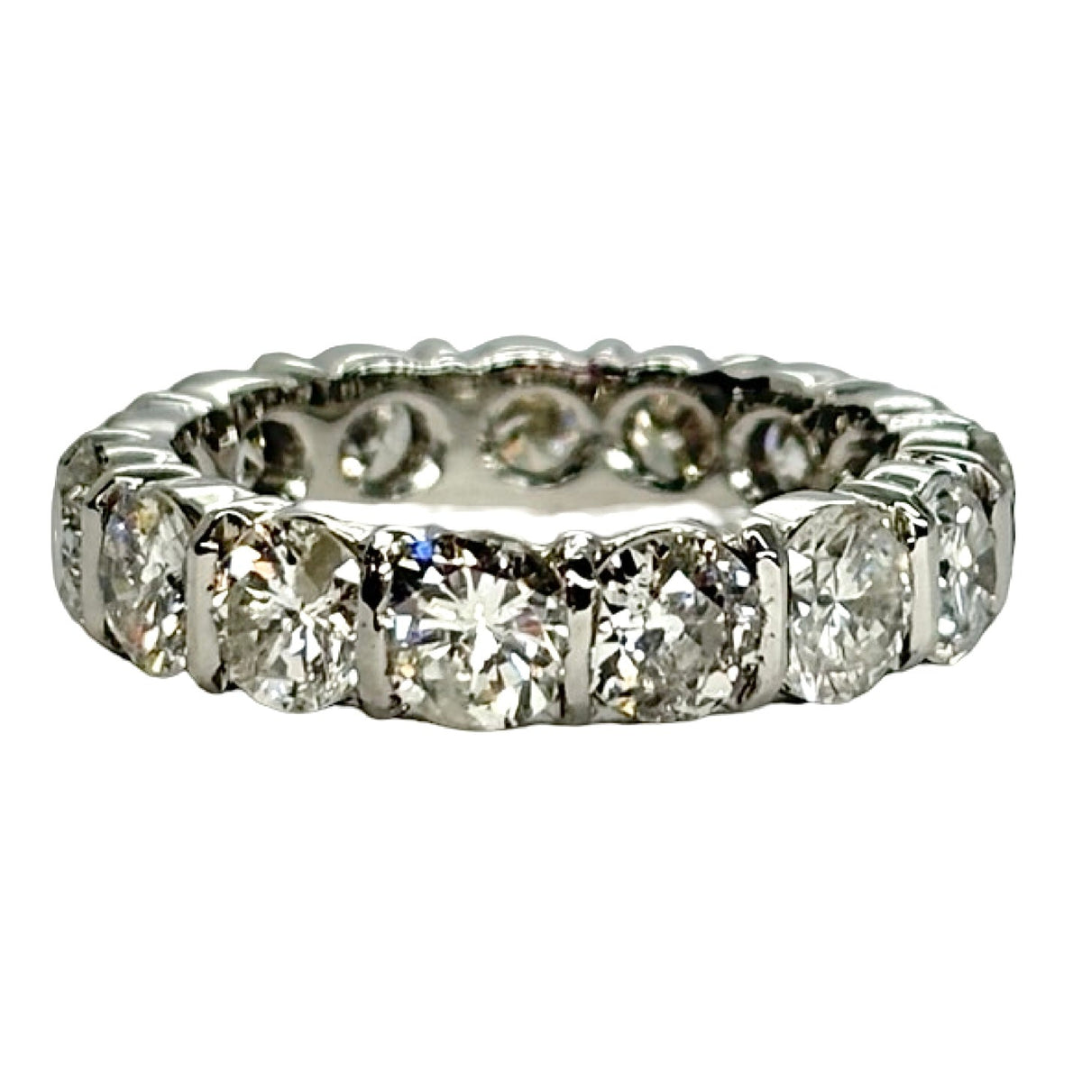 White Gold and Diamond Wedding Band