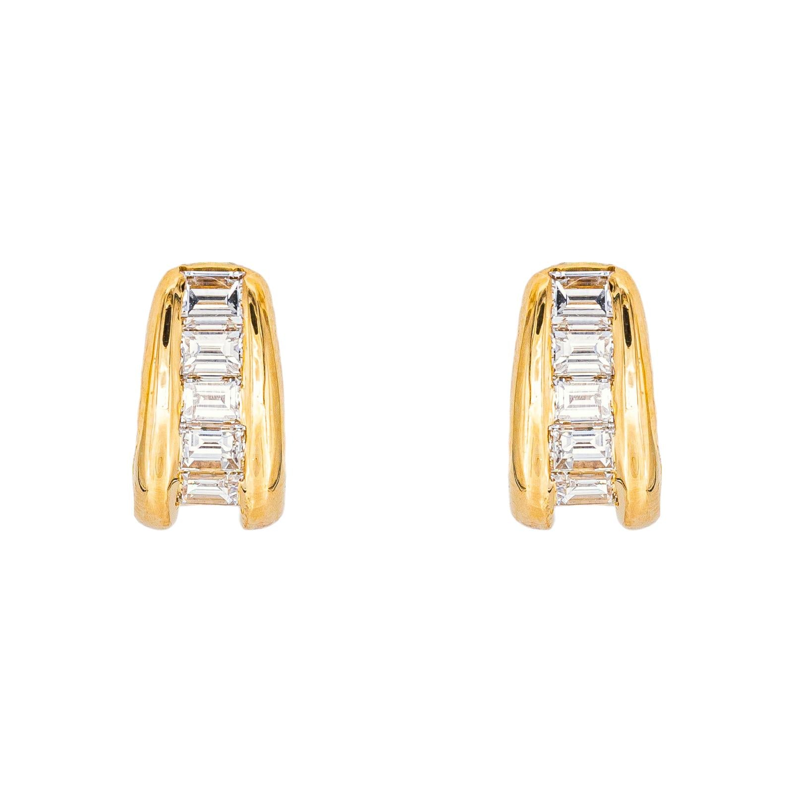 Boucles d'oreilles Or jaune Diamant